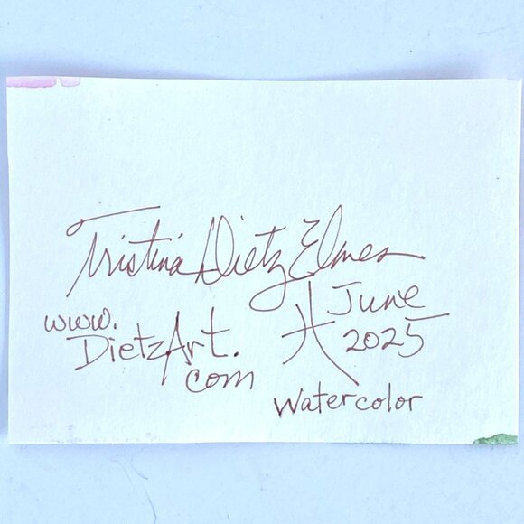 ACEO Original Art Watercolor Landscape on Watercolor Paper ATC 2.5x3.5in - Picture 3 of 3